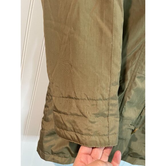 Vintage Utex Small Green Hooded Parka Coat With Wooden Toggles & Front Pockets - Picture 16 of 16